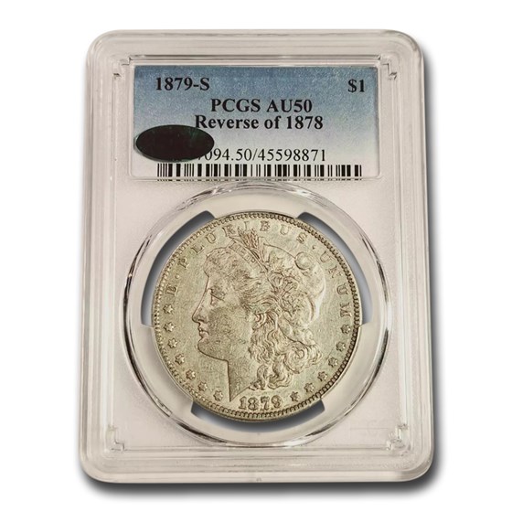 Buy 1879-S Morgan Dollar AU-50 PCGS CAC (Reverse of 78) | APMEX