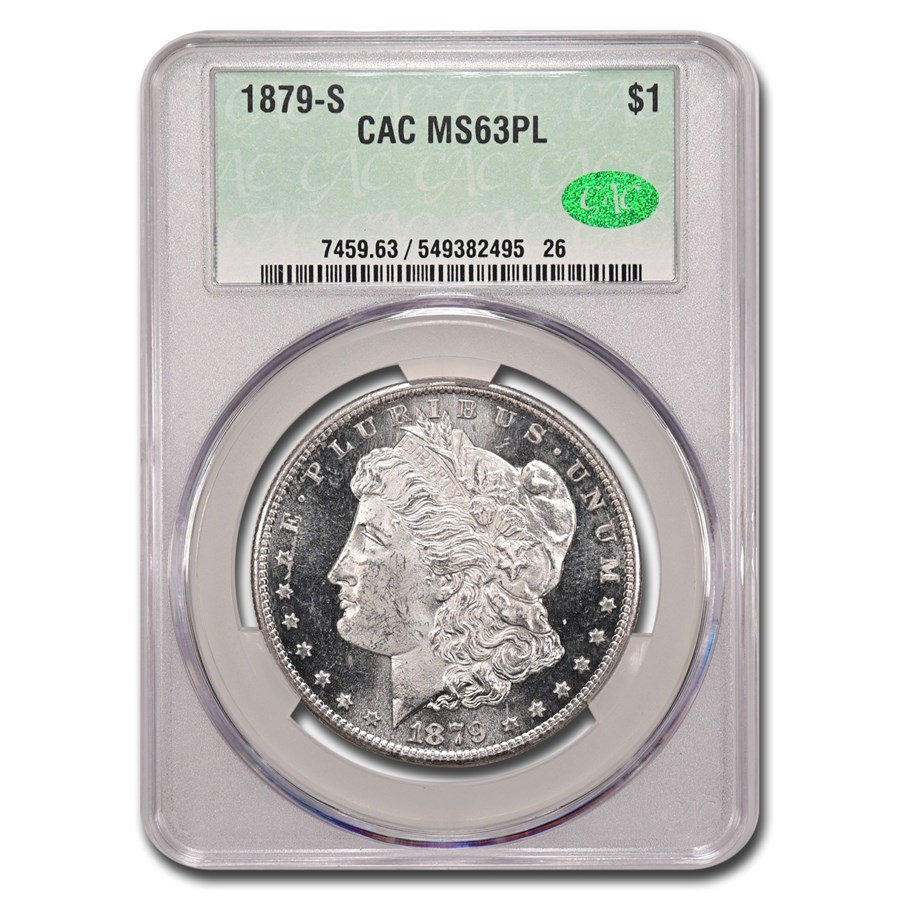 1879-S Morgan Dollar PL MS-63 CACG