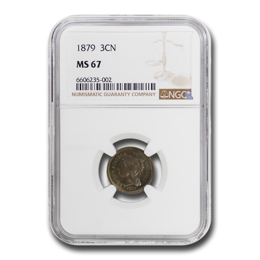 1879 Three Cent Nickel MS-67 NGC