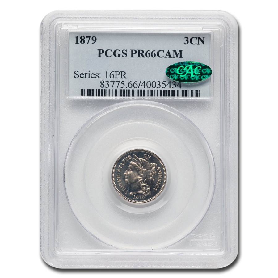 1879 Three Cent Nickel PR-66 Cameo PCGS CAC