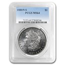 1880/9-S Morgan Dollar MS-64 PCGS (VAM-11, 0/9 Overdate Hot-50)