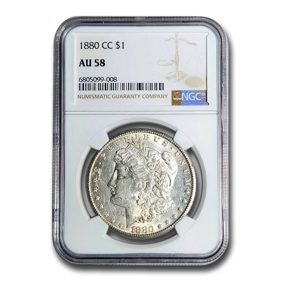 1880-CC Morgan Dollar AU-58 NGC