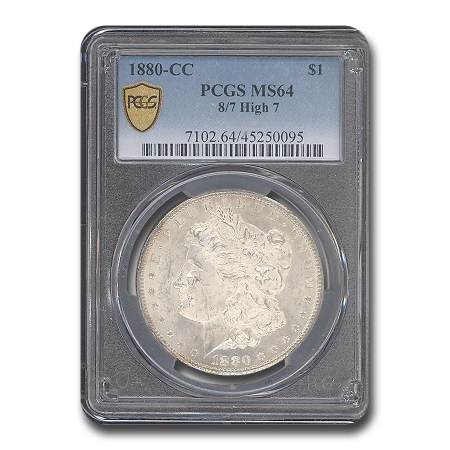 1880-CC Morgan Dollar MS-64 PCGS (8/7 High 7)