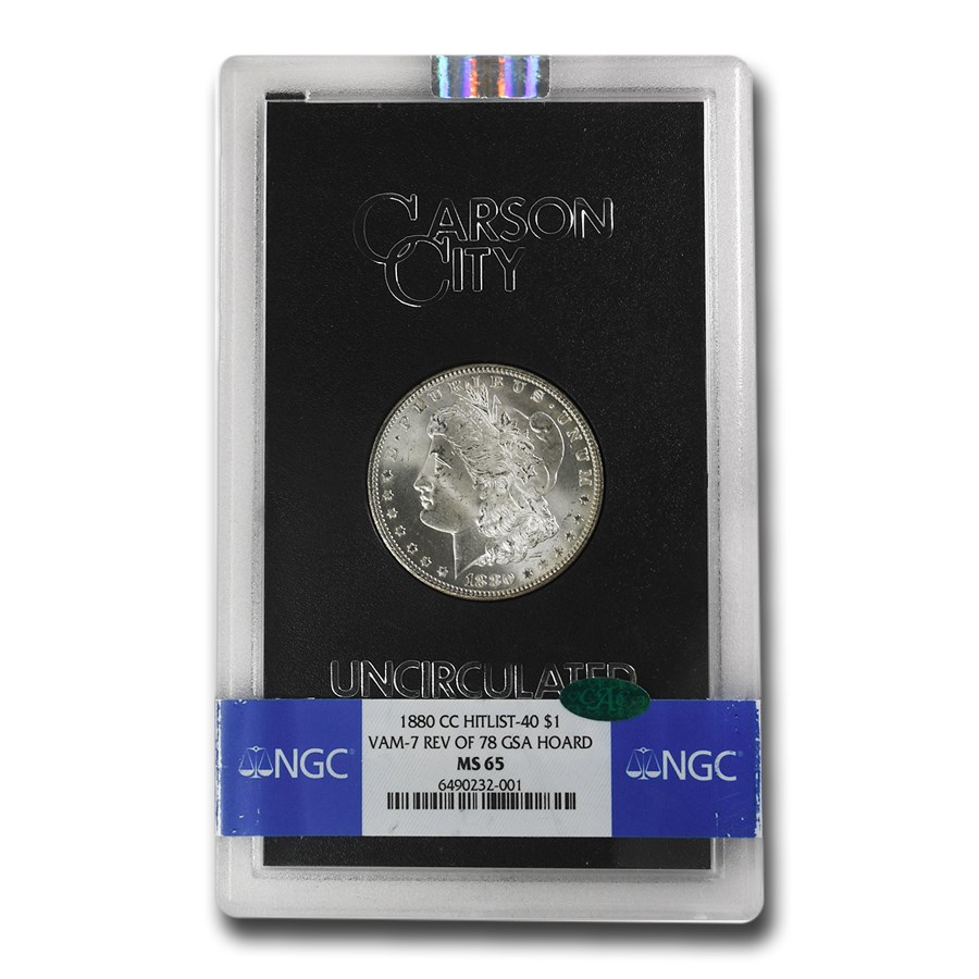 1880-CC Morgan Dollar MS-65 NGC CAC (VAM-7 Rev of 78, GSA)