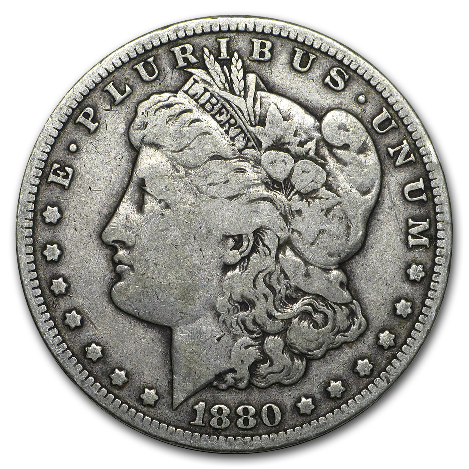 1880 -s Morgan silver good dollar beautiful