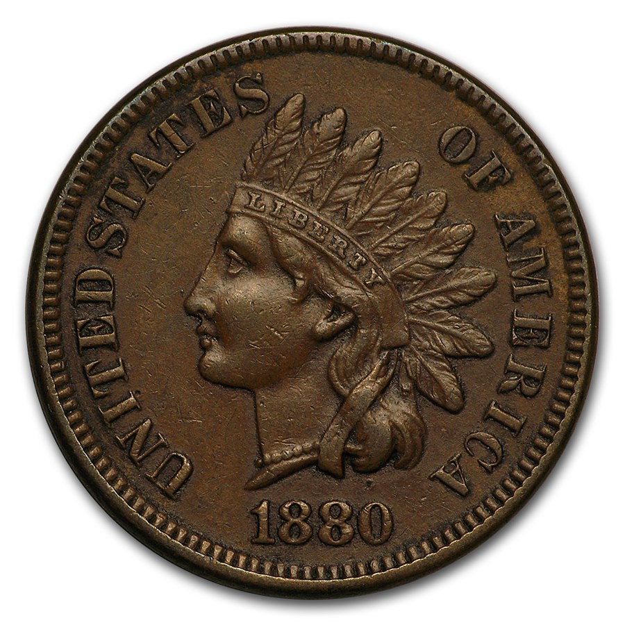 1880 Indian Head Cent XF