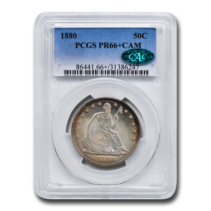 1880 Liberty Seated Half Dollar PR-66+ Cameo PCGS CAC