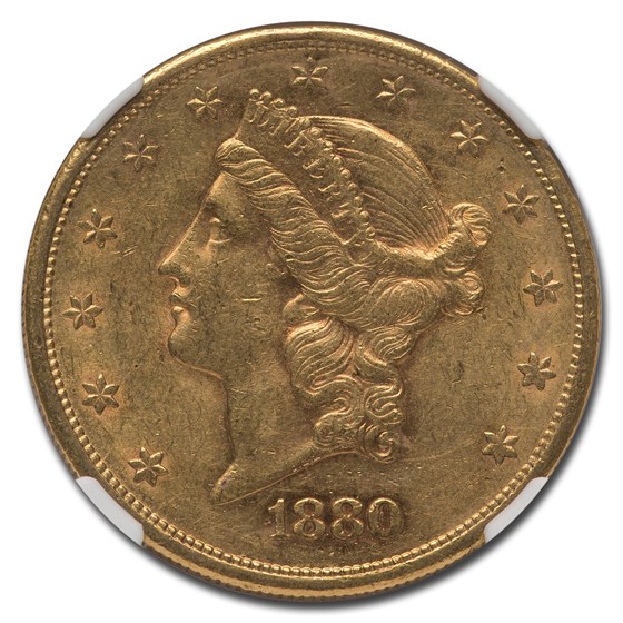 Buy 1880-S $20 Liberty Gold Double Eagle AU-58 NGC | APMEX