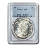 1880-S Morgan Dollar MS-64+ PCGS