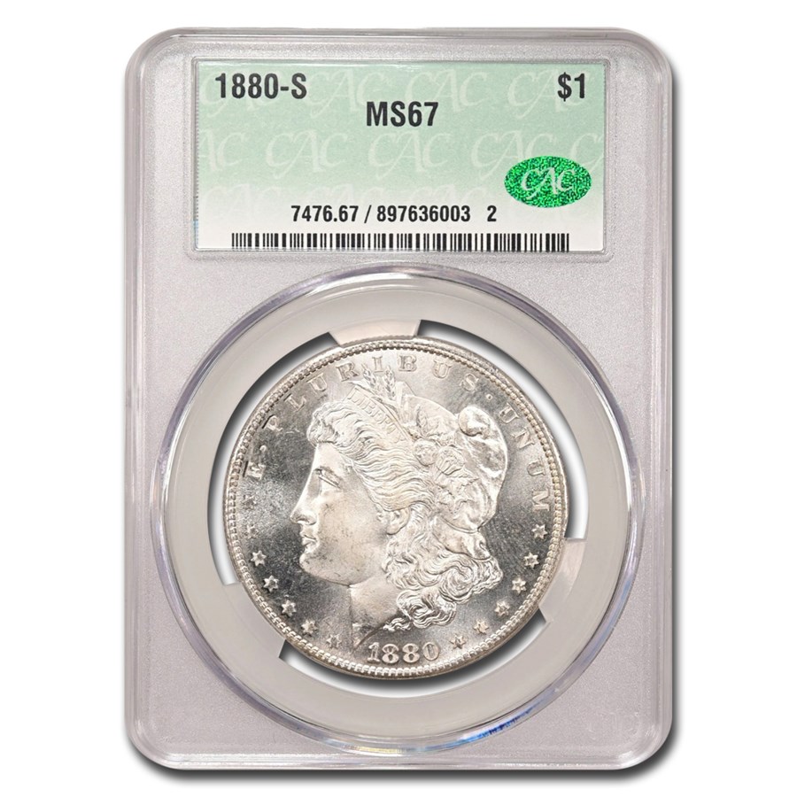 1880-S Morgan Dollar MS-67 CACG