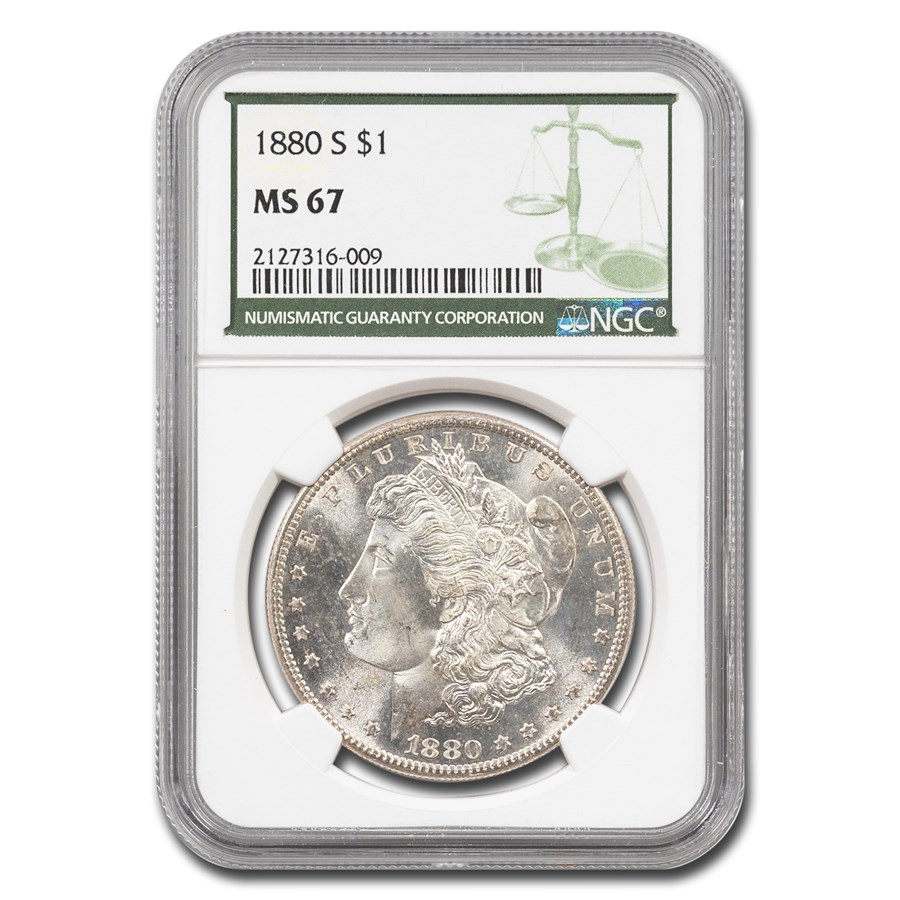 1880-S Morgan Dollar MS-67 NGC (Green Label)