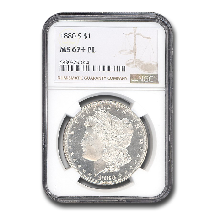 1880-S Morgan Dollar PL MS-67+ NGC