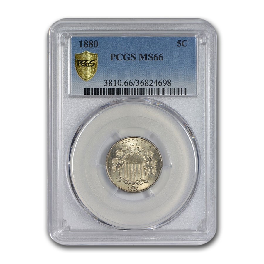 Buy 1880 Shield Nickel MS-66 PCGS | APMEX