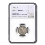 1880 Shield Nickel PF-67 Cameo NGC