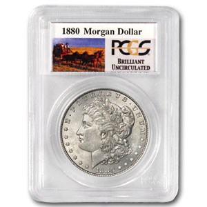 1880 Stage Coach Morgan Dollar BU PCGS