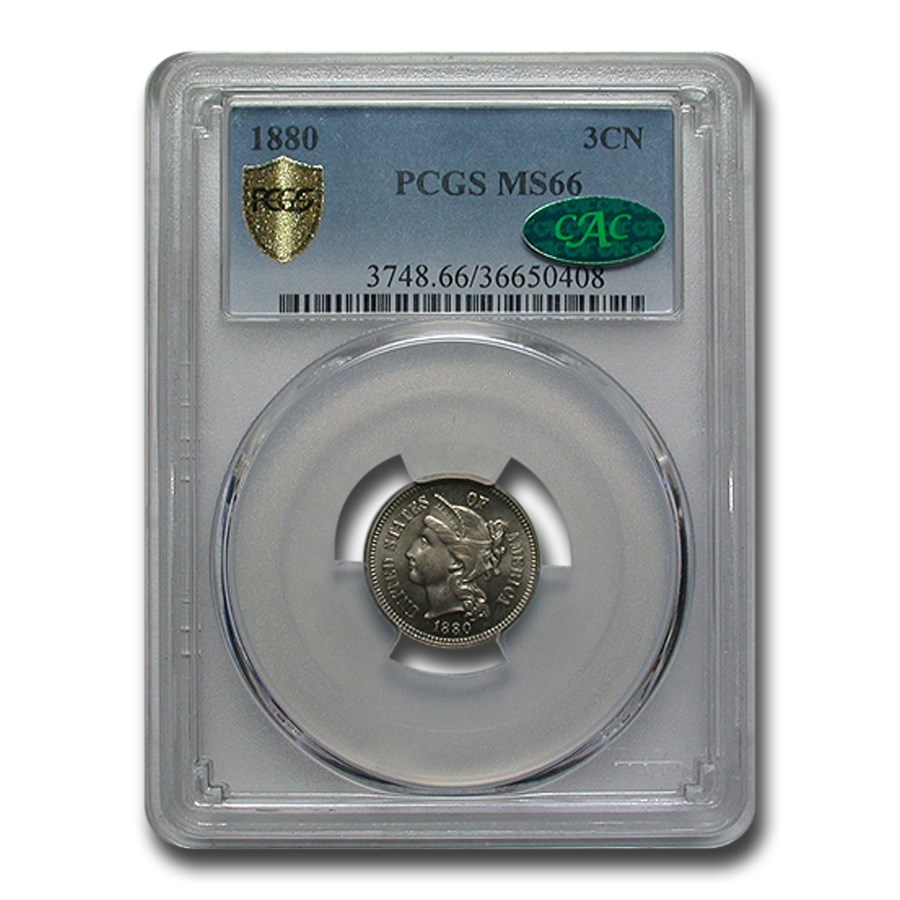 Buy 1880 Three Cent Nickel MS-66 PCGS CAC | APMEX