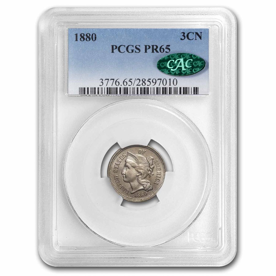 Buy 1880 Three Cent Nickel PR-65 PCGS CAC | APMEX