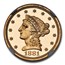 1881 $2.50 Liberty Gold Quarter Eagle PR-66+ DCAM CACG