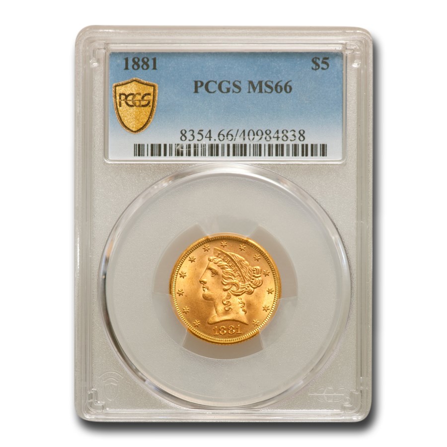 Buy 1881 $5 Liberty Gold Half Eagle MS-66 PCGS | APMEX