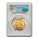 1881-CC $10 Liberty Gold Eagle MS-62 PCGS CAC