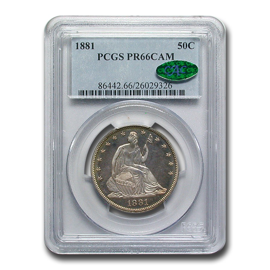 1881 Liberty Seated Half Dollar PR-66 Cameo PCGS CAC