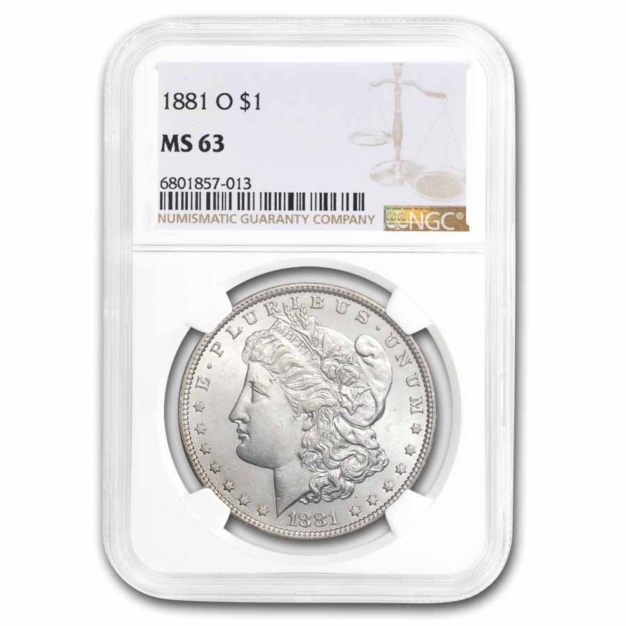 1881-O Morgan Dollar MS-63 NGC