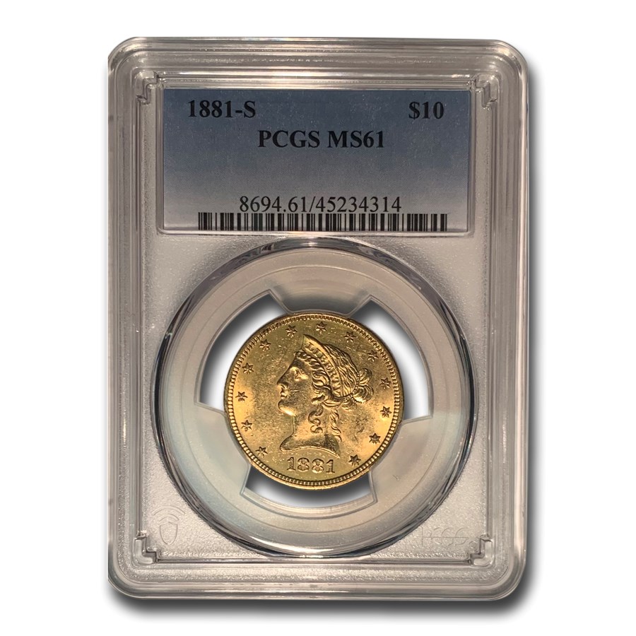 Buy 1881-S $10 Liberty Gold Eagle MS-61 PCGS | APMEX