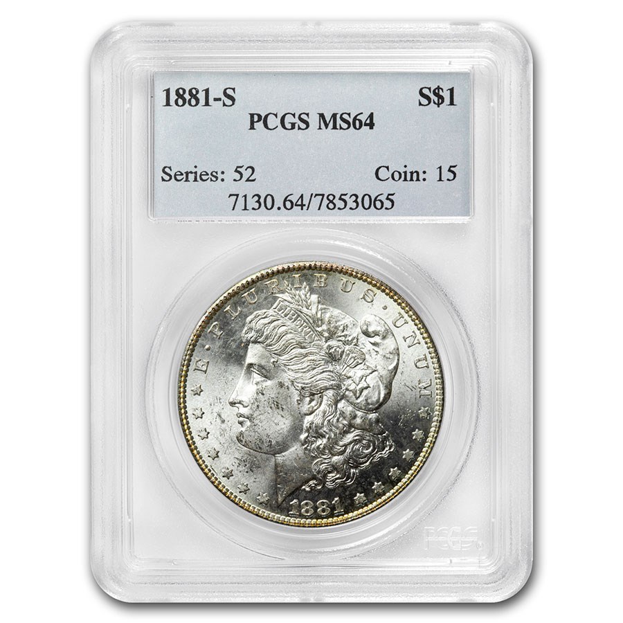 Buy 1881-S Morgan Dollar MS-64 PCGS (Beautifully Toned) | APMEX