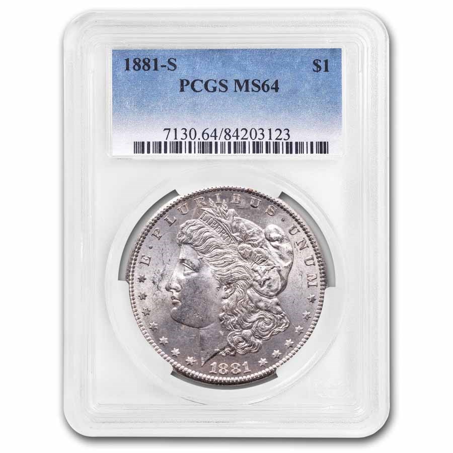 1881-S Morgan Dollar MS-64 PCGS