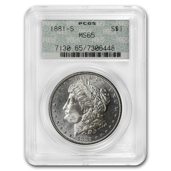 Buy 1881-S Morgan Dollar MS-65 PCGS (Old Doily Holder) | APMEX