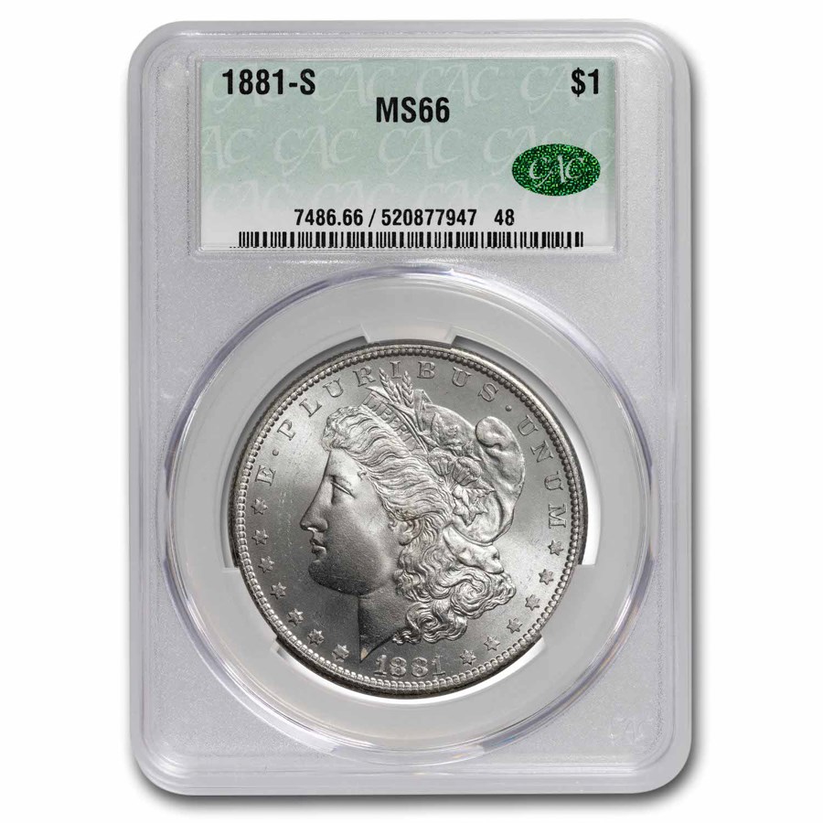 1881-S Morgan Dollar MS-66 CACG