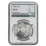 1881-S Morgan Dollar MS-67 NGC (Green Label)