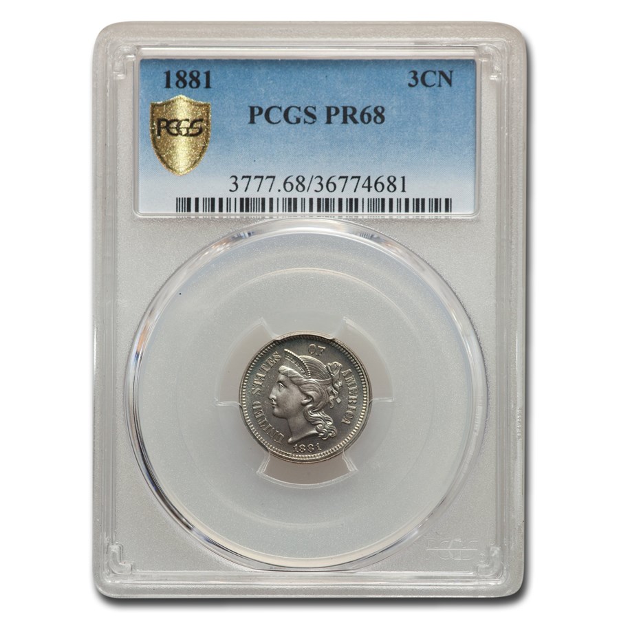 Buy 1881 Three Cent Nickel PR-68 PCGS | APMEX