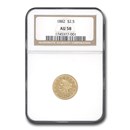 1882 $2.50 Liberty Gold Quarter Eagle AU-58 NGC