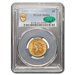 1882 $5 Liberty Gold Half Eagle MS-64 PCGS CAC