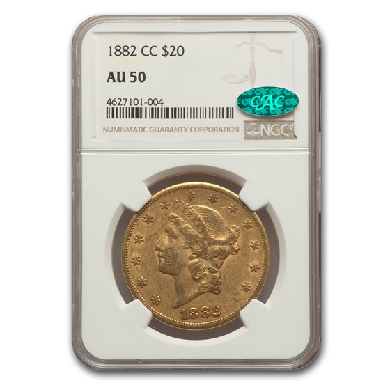 Buy 1882-CC $20 Liberty Gold Double Eagle AU-50 NGC CAC | APMEX