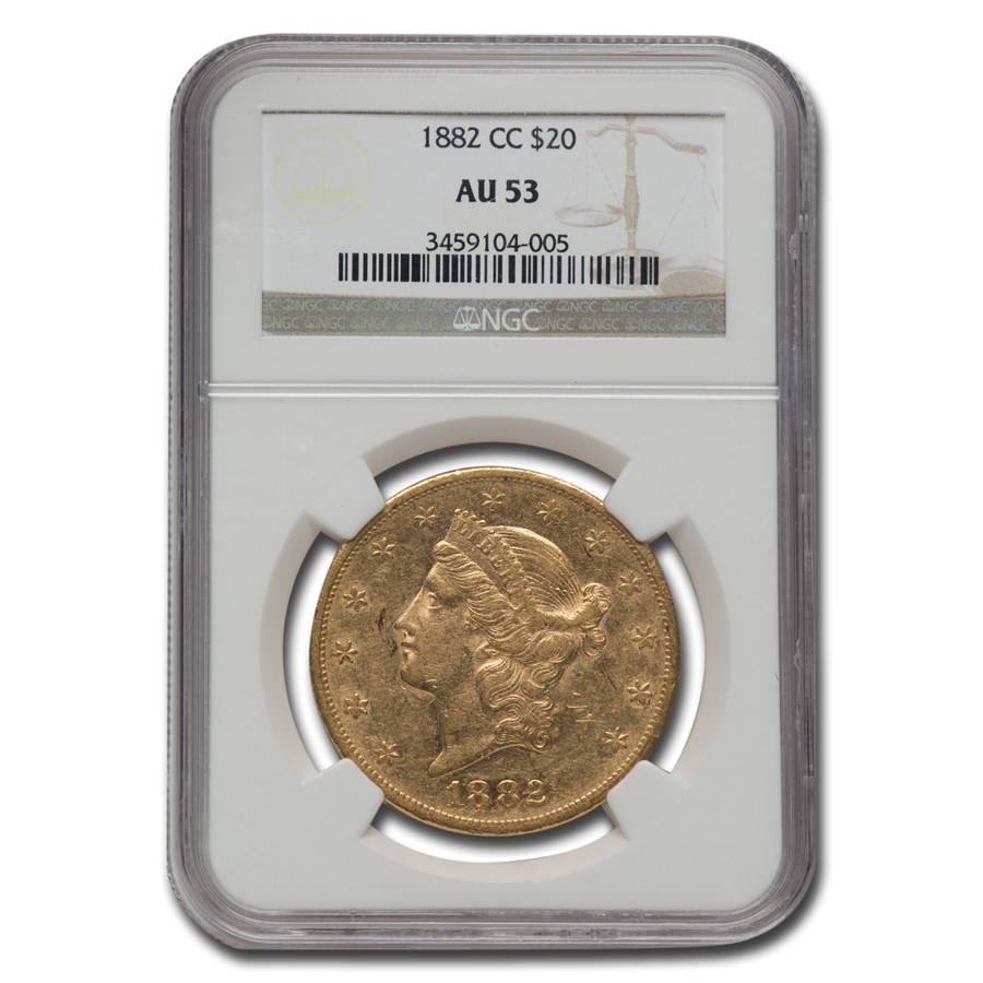 Buy 1882-CC $20 Liberty Gold Double Eagle AU-53 NGC | APMEX