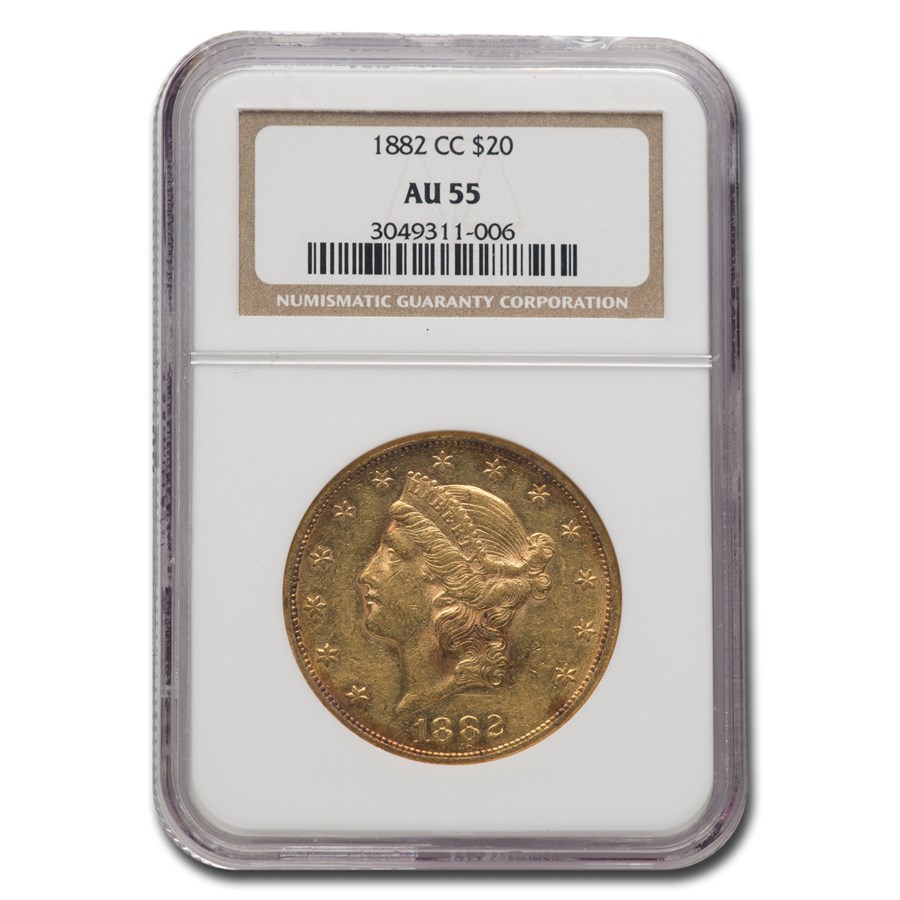 Buy 1882-CC $20 Liberty Gold Double Eagle AU-55 NGC | APMEX