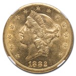 1882-CC $20 Liberty Gold Double Eagle AU-58 NGC