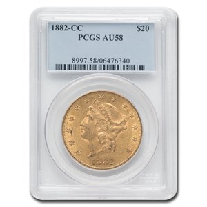 Buy 1882-CC $20 Liberty Gold Double Eagle AU-58 PCGS | APMEX