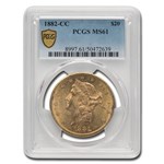 1882-CC $20 Liberty Gold Double Eagle MS-61 PCGS