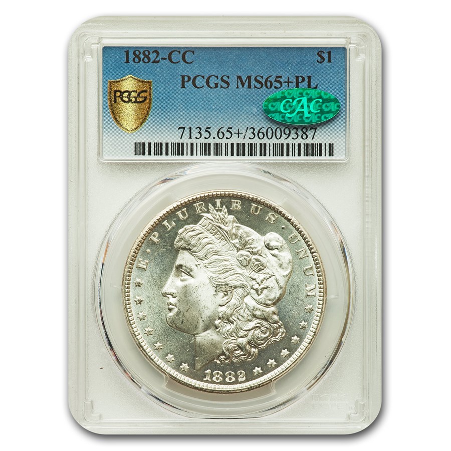 Buy 1882-CC Morgan Dollar PL MS-65+ PCGS CAC | APMEX