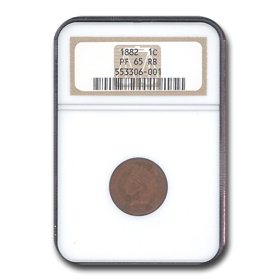 1882 Indian Head Cent PF-65 NGC (Red/Brown)