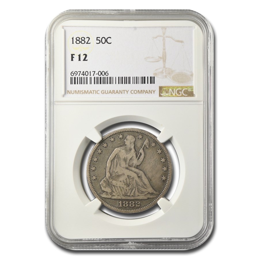 1882 Liberty Seated Half Dollar Fine-12 NGC