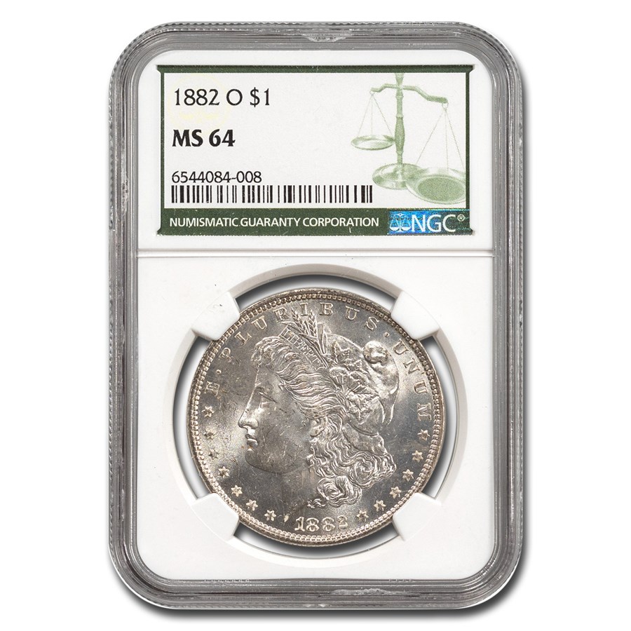 1882-O Morgan Dollar MS-64 NGC (Green Label)