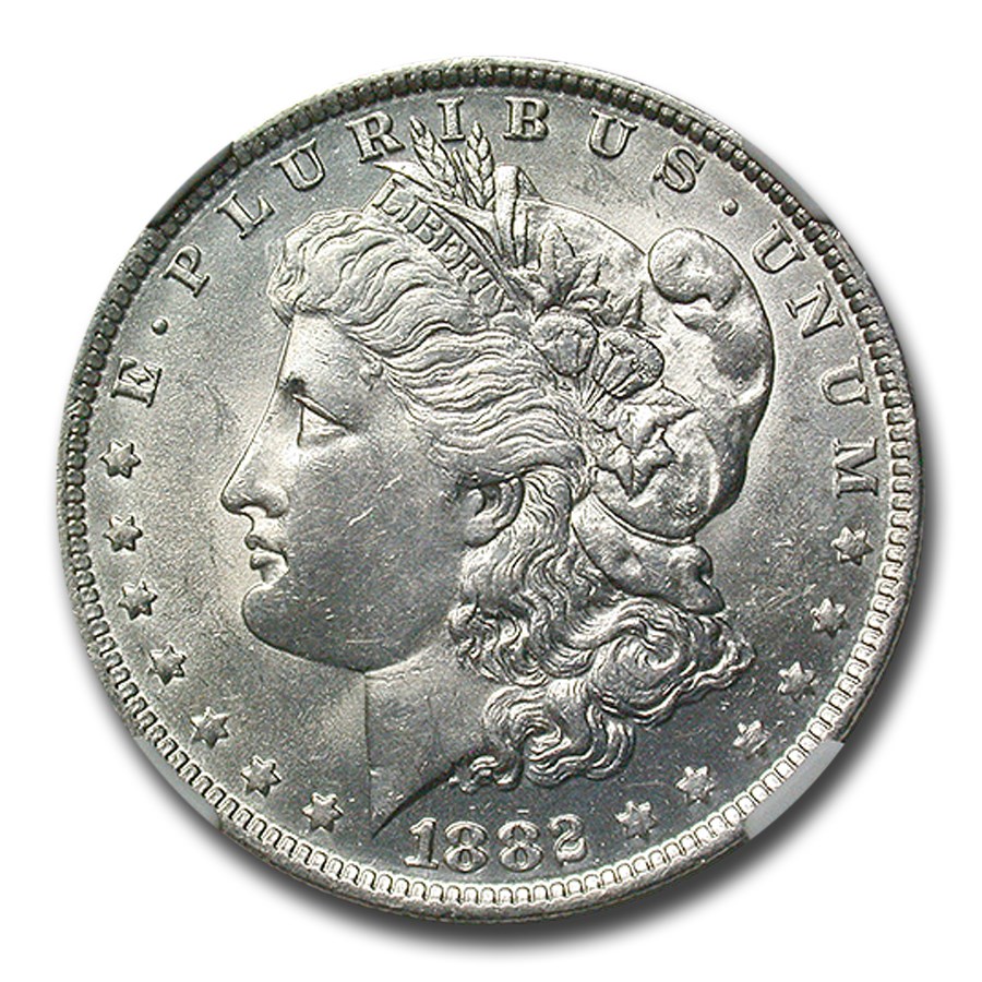 1882-O/S Morgan Dollar AU-58 NGC (Toned)