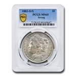 1882-O/S Morgan Dollar MS-65 PCGS (Strong)