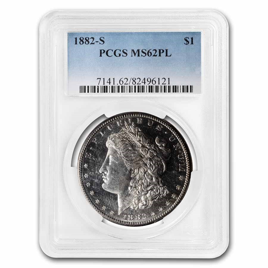 1882-S Morgan Dollar MS-62 PL PCGS