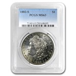 1882-S Morgan Dollar MS-63 PCGS