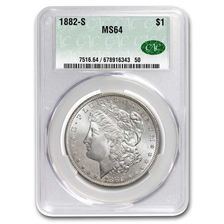 1882-S Morgan Dollar MS-64 CACG